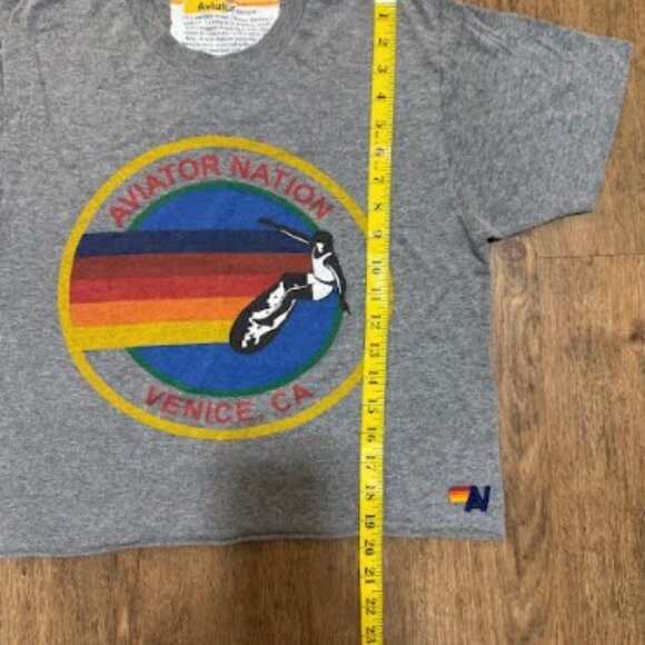 AVIATOR NATION LAGUNA BEACH BOYFRIEND TEE - HEATHER GREY - Picture 5 of 8